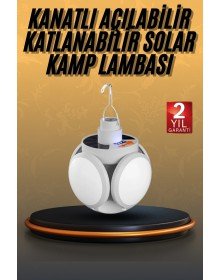 5 Kanatlı Bahçe Aydınlatma Led Askılı Solar Güneş Enerji Usb Sarjlı