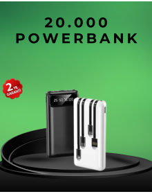Kamp ve Seyahat İçin 20.000mAh LED Işıklı Hızlı Şarj Powerbank