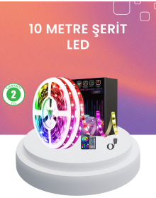 10 Metre Telefon Kontrollü Smart Şerit Led USB RGB Kumandalı