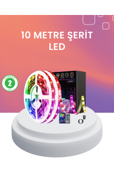 10 Metre Telefon Kontrollü Smart Şerit Led USB RGB Kumandalı