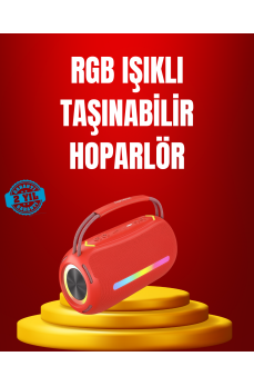 Suya Dayanıklı 20W RGB Hoparlör Bluetooth, USB, SD Kart ve AUX Girişli