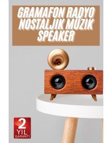Gramafon Nostaljik Radyo Yüksek Ses Kalitesi USB TF Kart Aux