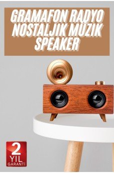 Gramafon Nostaljik Radyo Yüksek Ses Kalitesi USB TF Kart Aux