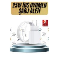15/Pro/Pro Max 20W İOS Uyumlu Hızlı Şarj Aleti Adaptörlü Beyaz