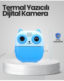 Anında Baskı Yapabilen Çocuk Fotoğraf Makinesi Hafıza Kart Destekli