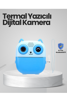 Anında Baskı Yapabilen Çocuk Fotoğraf Makinesi Hafıza Kart Destekli