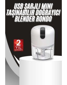 Mini Doğrayıcı Rondo Taşınabilir Mini El Blender Paslanmaz Çelik
