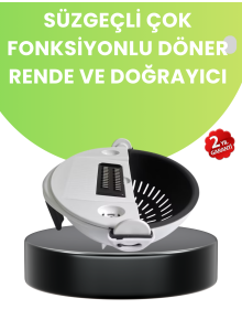 Ergonomik Sebze Rendeleyici ve Süzgeç Hazneli Dilimleyici