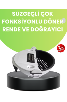 Ergonomik Sebze Rendeleyici ve Süzgeç Hazneli Dilimleyici