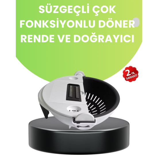 Ergonomik Sebze Rendeleyici ve Süzgeç Hazneli Dilimleyici Ergonomik Sebze Rendeleyici ve Süzgeç Hazneli Dilimleyici