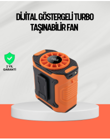 USB Şarjlı Güçlü Hız Ayarlı El ve Bel Fanı