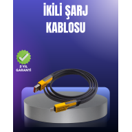 Evrensel Uyumluluklu Dayanıklı Metal Başlıklı Hızlı Şarj Kablosu