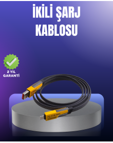 Evrensel Uyumluluklu Dayanıklı Metal Başlıklı Hızlı Şarj Kablosu