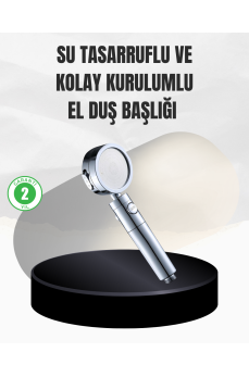 Kolay Montajlı 3 Modlu Yüksek Basınç Duş Başlığı