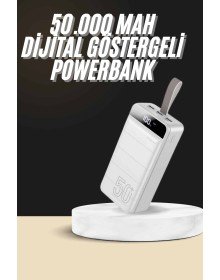 Hızlı Taşınabilir 50.000 Mah Powerbank Led Ekran Android ve İOS Uyumlu