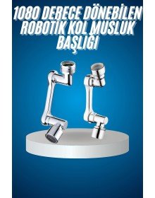 180 Derece Dönebilen Fonksiyonel Paslanmaz Çelik Robotik Kol Musluk Başlığı