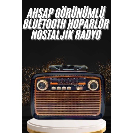 Nostaljik Görünümlü Ahşap Radyo TF SD USB Girişli Led Fener Işıklı Nostaljik Görünümlü Ahşap Radyo TF SD USB Girişli Led Fener Işıklı
