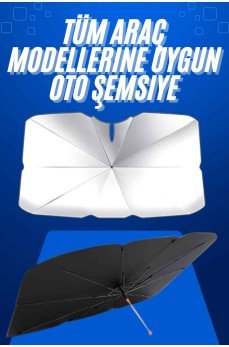 Taşınabilir Oto Cam Güneşliği Katlanabilir Tüm Araçlara Uyumlu Güneş Gölge Koruyucu