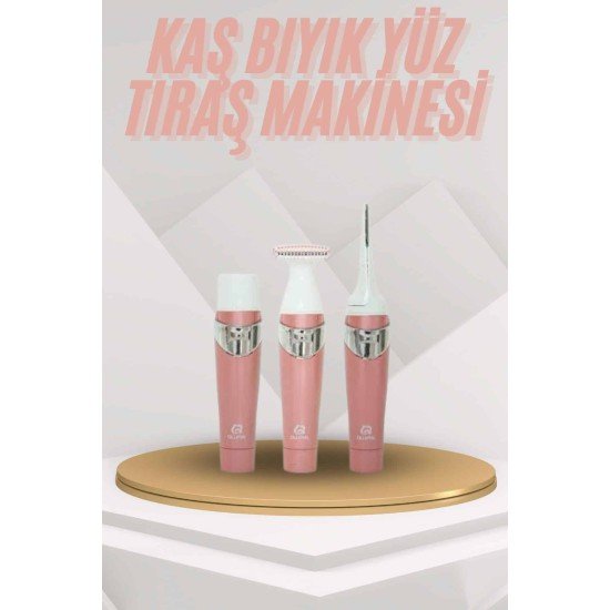 Yüz Kaş ve Tüm Vücut Epilasyon Aleti 3 Başlıklı Hassas Ciltlere Uygun Epilatör