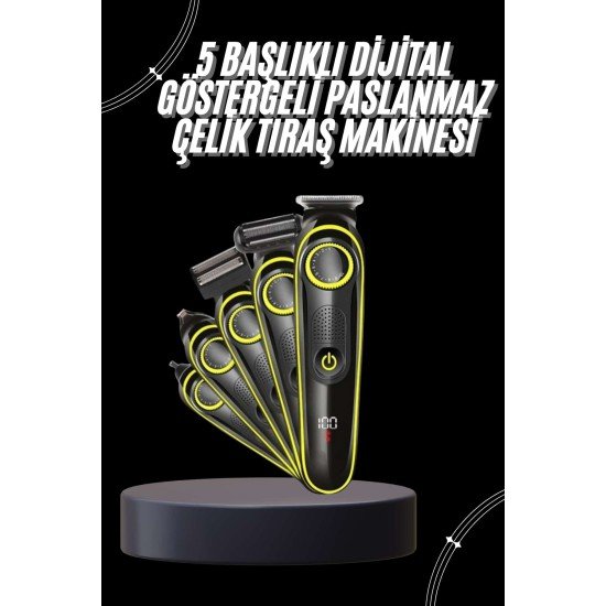 Unısex Çok Fonksiyonlu Bakım Seti Led Göstergeli Tıraş Makinesi Saç Sakal Vücut Unısex Çok Fonksiyonlu Bakım Seti Led Göstergeli Tıraş Makinesi Saç Sakal Vücut