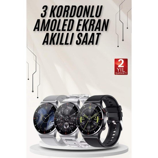 Çok Fonksiyonlu Akıllı Saat Bluetooth Bağlantılı Çağrı Cevaplayabilen Uzun Pil Ömrü