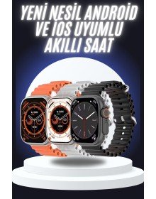 Yeni Nesil Akıllı Saat Çok Yönlü Titreşimli 49 MM Android ve İOS Uyumlu