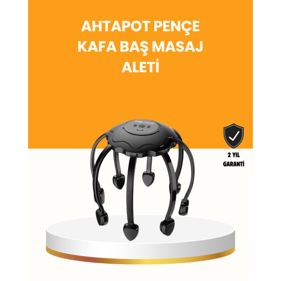 Saç Derisi Masaj Aleti 8 Bağımsız Kol 3 Modlu Derin Rahatlama