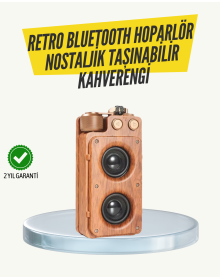 Klasik Görünümlü Bluetooth Hoparlör 360 Derece Stereo ve FM Radyo