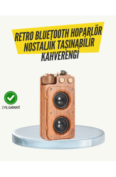 Klasik Görünümlü Bluetooth Hoparlör 360 Derece Stereo ve FM Radyo