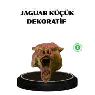 Gold Kırmızı Jaguar Duvar Dekoru Asılabilir Hediyelik 3D Heykel 20x16 cm