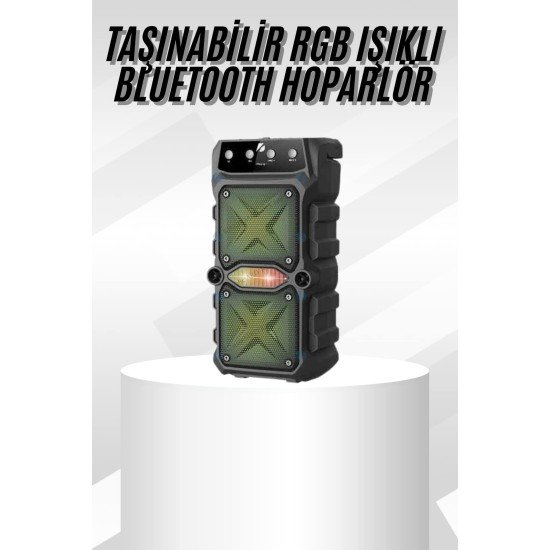 Çift Çıkışlı Güçlü Bataryalı Kablosuz Yüksek Ses Kaliteli Bluetooth Hoparlör