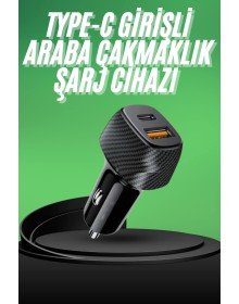 Type-C Girişli Araba Çakmaklık Şarj Cihazı 38W Oto Çakmaklık