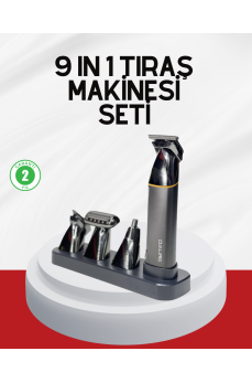 Şarjlı 9’u 1 Arada Çok Amaçlı Erkek Bakım Seti Yıkanabilir Başlıklar