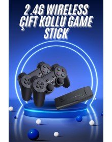 Retro Game Stick Çift Kol Kablosuz Atari Oyun Konsolu 2.4g Uyumlu