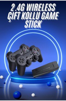 Retro Game Stick Çift Kol Kablosuz Atari Oyun Konsolu 2.4g Uyumlu