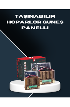 Çok Fonksiyonlu Solar Radyo Bluetooth USB SD Kartlı Taşınabilir Hoparlör