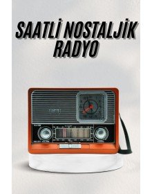 Vintage Nostaljik Radyo AUX USB SD Kart Girişli Şarjlı Bluetooth Bağlantılı