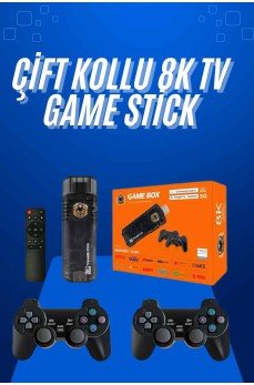 Game Stick Çift Oyun Konsolu Smart TV Game Box 8k Ultra HD 64 Gb