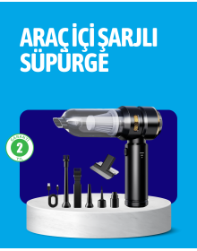 HEPA Filtreli Sessiz Çalışan Kablosuz Şarjlı Mini Süpürge