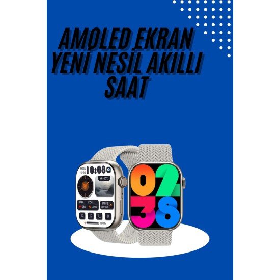 Akıllı Kol Saat Amoled Ekran Android ve İOS Uyumlu Arama Konuşma