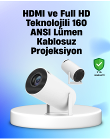 4K Uyumlu 130 İnç Full HD Projeksiyon Cihazı ve Kablosuz Aktarım Özelliği
