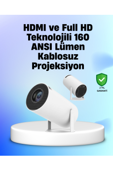 4K Uyumlu 130 İnç Full HD Projeksiyon Cihazı ve Kablosuz Aktarım Özelliği