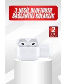 3.Nesil İOS Android Uyumlu Bluetooth 5.0 Beyaz Çağrı Cevaplama