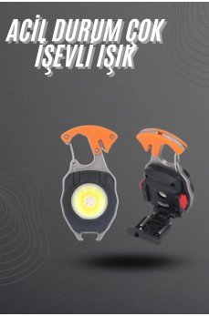 El Feneri LED Anahtarlık Çok Fonksiyonlu Mini Çakmak Özellikli