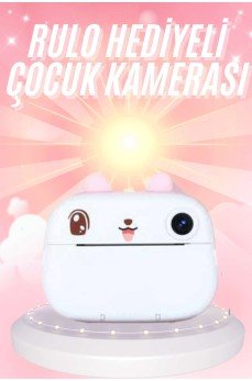 Çocuklara Özel Şirin Tasarımlı Mini Fotoğraf Yazıcısı 3 Adet Rulo Hediyeli