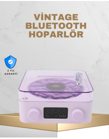 Retro Pikap Tasarımlı Bluetooth Hoparlör – Projektörlü Şarjlı Lamba