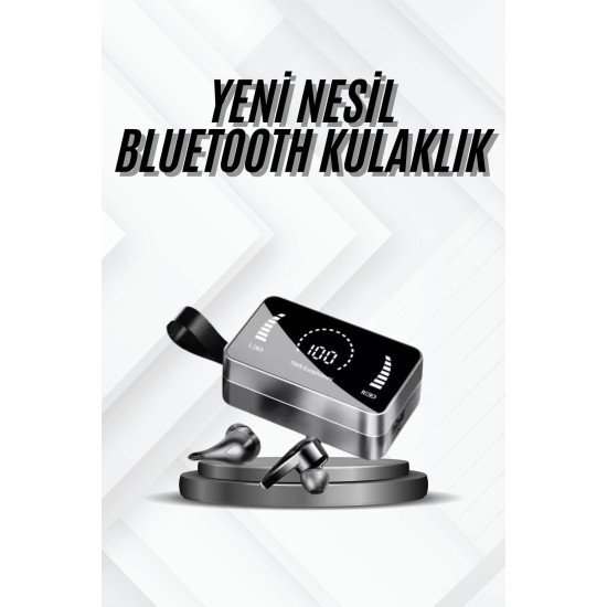 TWS Bluetooth Kulaklık Kablosuz Uzun Pil Ömrü Dijital Göstergeli Powerbank