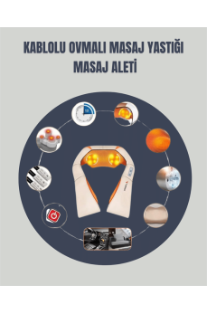 6 Başlıklı Isıtmalı Masaj Cihazı – Tüm Vücut İçin Derin Kas Masajı