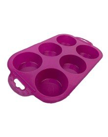 6 Bölmeli Silikon Muffin Kek Kalıbı