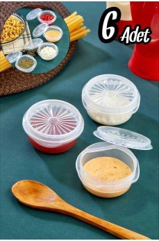 9 lu Yelpaze Kapaklı Şeffaf Mini Sosluk - Ketçap Mayonez Kabı- Kahve Yanı Şeker Lokumluk